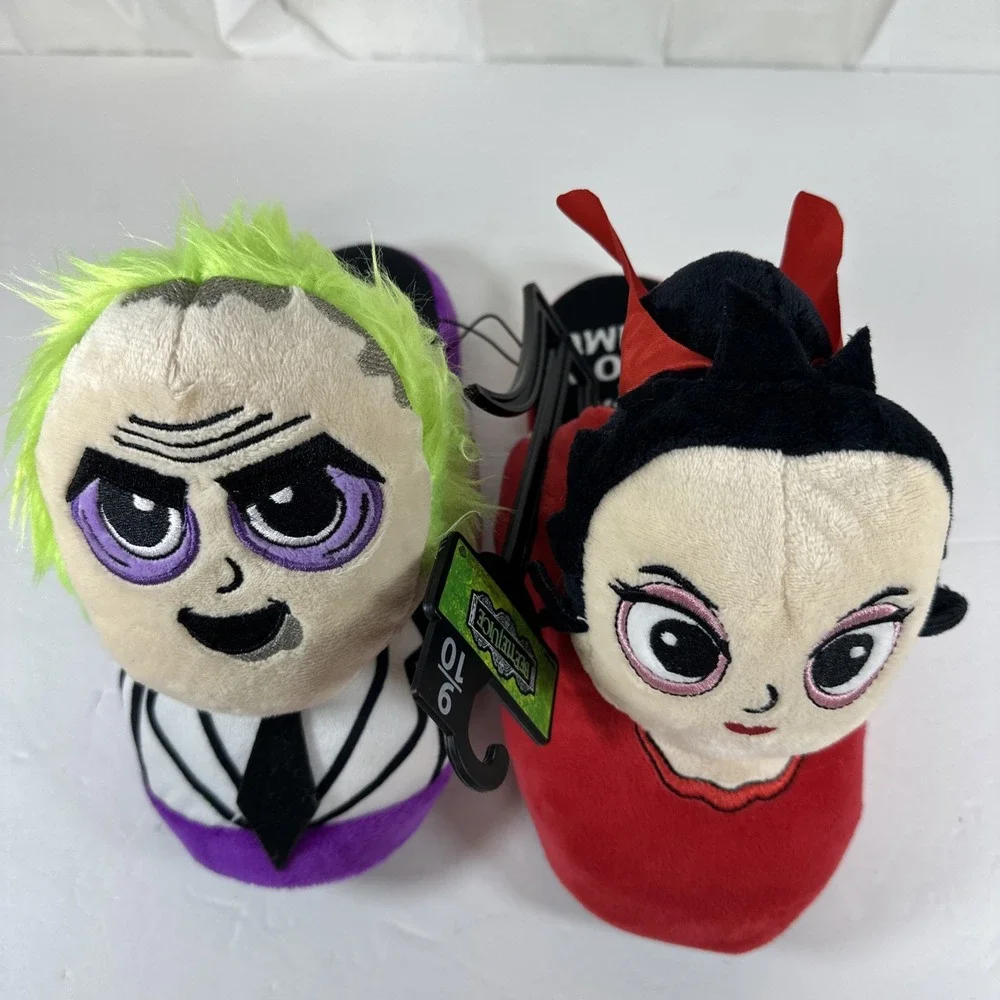 Ground Up Beetle Juice Lydia Deetz Plush‎ Character Slippers Kids 9/10